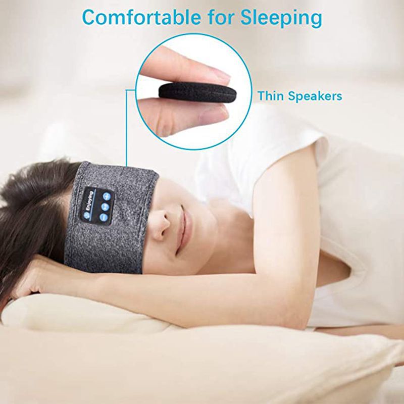 Sleeping Headphones Headband Thin Soft Elastic Comfortable Music Ear Phones Eye Mask For Side Sleeper Sports