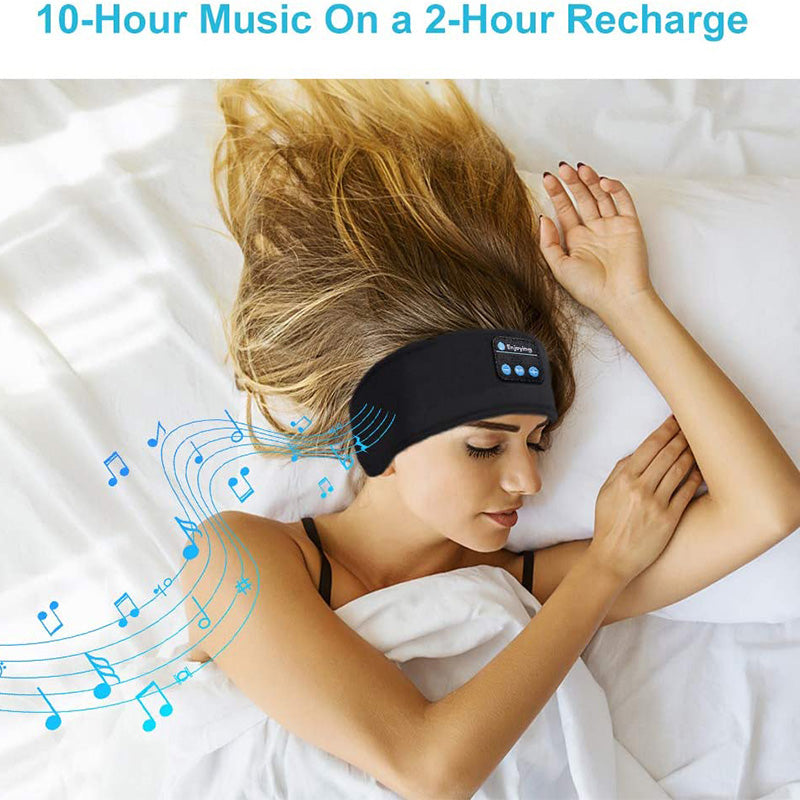 Sleeping Headphones Headband Thin Soft Elastic Comfortable Music Ear Phones Eye Mask For Side Sleeper Sports